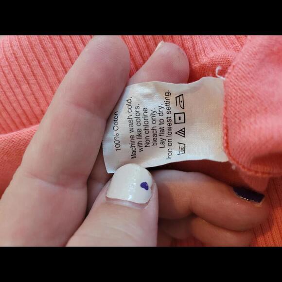 J Crew pink lightweight cotton v neck sweater - Picture 5 of 5